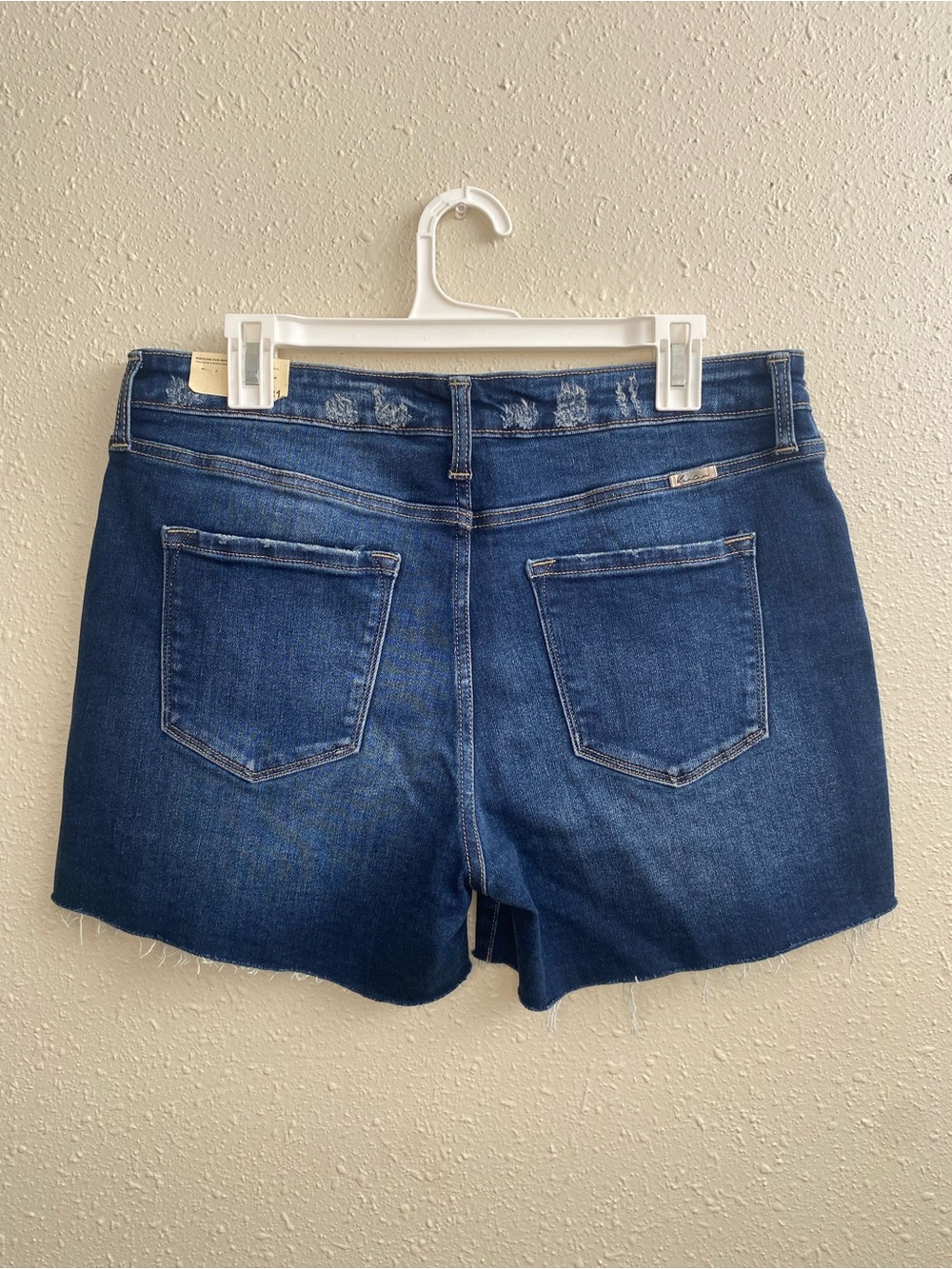 KanCan Dark Blue Distressed Denim Cutoff Shorts NWT - Picture 3 of 10